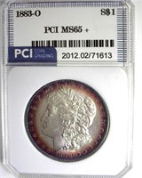 1883-O Morgan PCI MS65+ Purple Rim