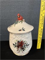 Lenox Winter Greetings Cookie Jar Cardinal