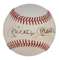Autographed Mickey Mantle OAL Baseball