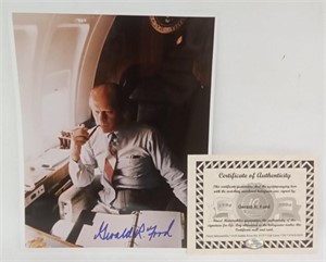 (J) President Gerald Ford on Air Force one. (