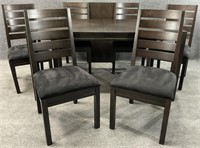 Dining Table w/ 6 Slat Back Dining Chairs