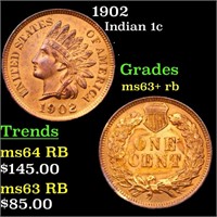 1902 Indian 1c Grades Select+ Unc RB