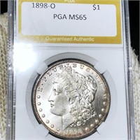 1898-O Morgan Silver Dollar PGA - MS65