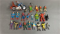 22pc 1980s-00s Marvel & DC Comic Action Figures