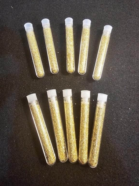 10 TUBES OF GOLD FLAKES