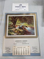 Lemmons Bakery Cookstown Ontario Calendar /Blotter