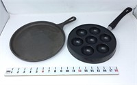 Lodge Cast Iron Griddle & Nordic Ware Ebelskiver