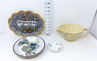 Decorative Pitcher, Bowl & Platter