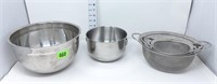 Stainless Steel Bowls & Strainers