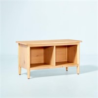 2-Cube Wood Storage Bench - Natural