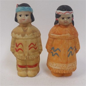 Hand-Painted Native American Indian Couple