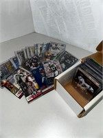 Football cards in cases