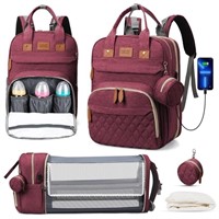 WF914  GPED Diaper Backpack Multifunction Red