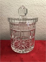 Lidded Crystal Cookie Jar