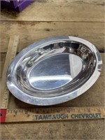 Silver plate dish with small handles