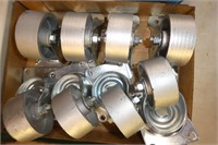 8 - 3" metal caster wheels