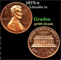 Proof 1975-s Lincoln Cent 1c Grades GEM++ Proof De