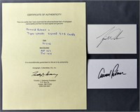 Arnold Palmer & Tiger Woods Signed Cards w/ COA