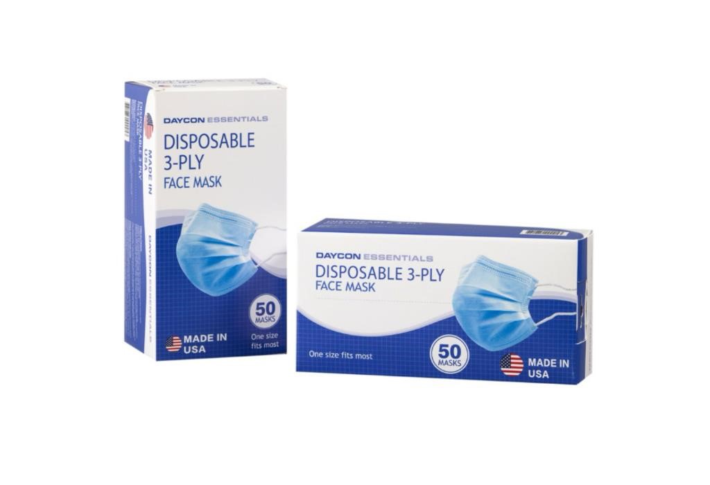 4boxes Face Mask 50 ct. Daycon Essentials 3-Ply