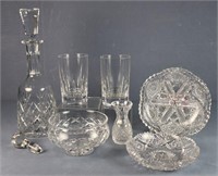 8 pc. Crystal including J. Hoare & Waterford