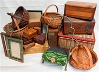Vintage Boxes, Baskets, and Frames