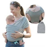 Gllquen Baby Wrap Carriers  Cotton  Light Gray