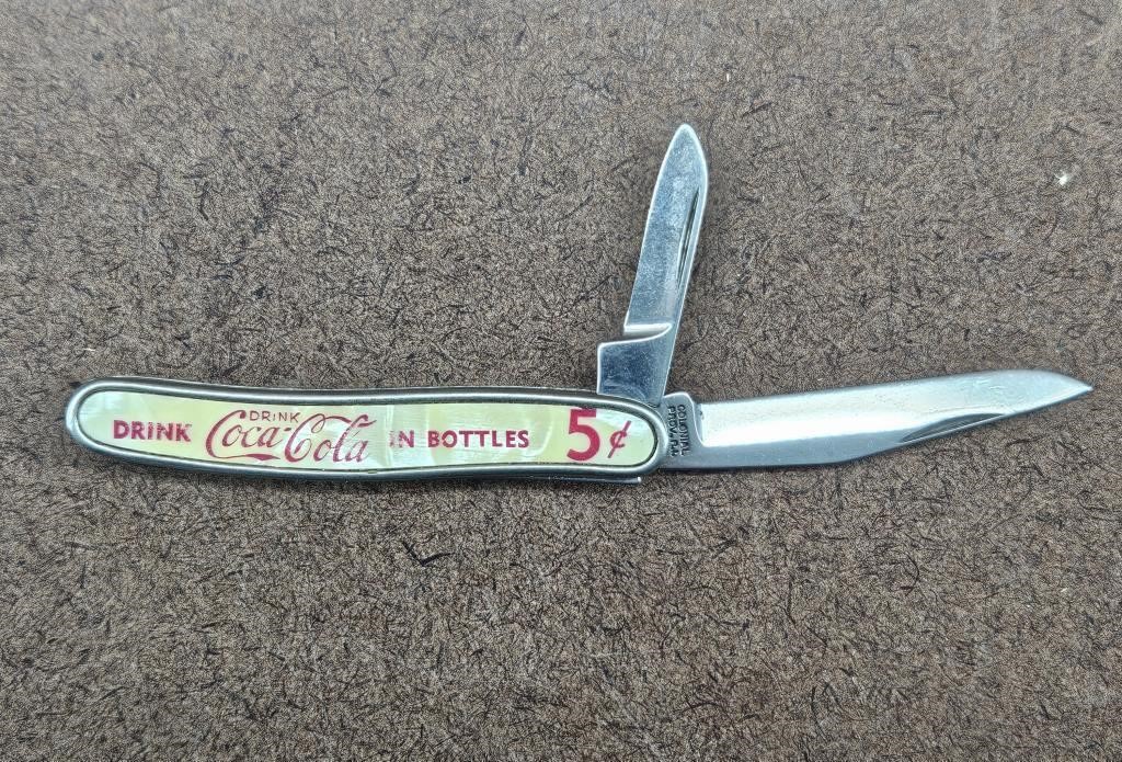 Vtg Colonial Coca Cola 2 Blade Pocket Knife