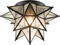 DAYCENT Boho Moroccan Star Light, Black, 15in