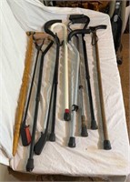 (8) Assorted Walking Canes, (2) Pick Up & Reach