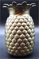 Castilian Imports Brass & Copper Pineapple Vase