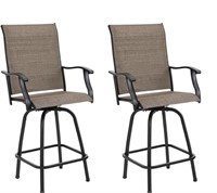 Phi Villa pair of outdoor patio swivel chairs