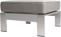 Knight Home Aya Ottoman  Silver/Khaki