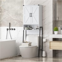 Saedew Toilet Storage Cabinet  2-Door  White