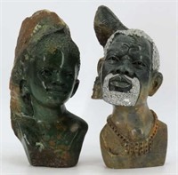 Carved African Busts
