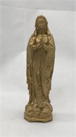 Concrete Religious Figure - Painted Gold