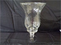 PEDASTAL GLASS CANDLE HOLDER 7  X 13