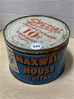 Maxwell House coffee tin (with lid)