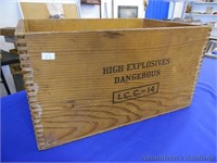 Dupont High Explosives Wooden Box, Dovetailed