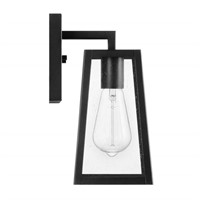 Panola 1-Light Black Outdoor Sconce Lantern