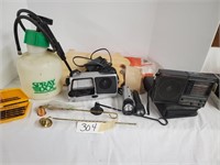 lot of various items and radios