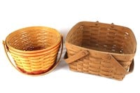 Two Large Handled Longaberger Baskets