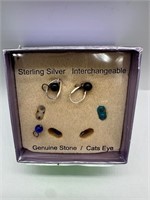 .925 Sterling Interchangeable Earrings Set