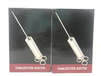 Lot of Stainless Steel Meat Injectors, 2oz