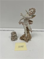 Vintage cherub figurine porcelain lace baby