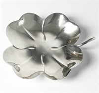 Sterling Silver 4-Leaf Clover Bowl, 119.2g