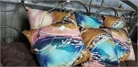 Lot Of 6 Multi Color Throw Pillows
