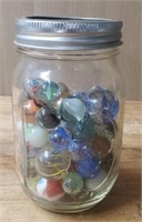 Ball Mason Jar of Glass Marbles