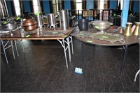(4) Wood Top Folding Banquet Tables; (2) 60" x 18"