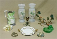 Porcelain, Metal and Glass Decoratives.