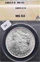 1883 O ANAX MS63 MORGAN DOLLAR